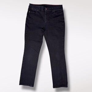 Talbots Heritage Straight Jeans Navy Mid Rise Classic Fit Size 10 Petite